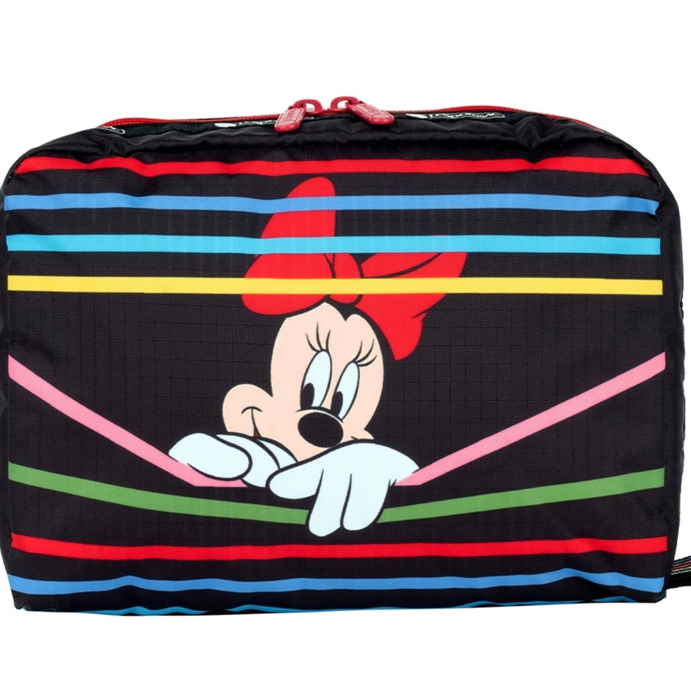 LeSportsac x Disney Minnie Stripe XL Rectangular Cosmetic Bag